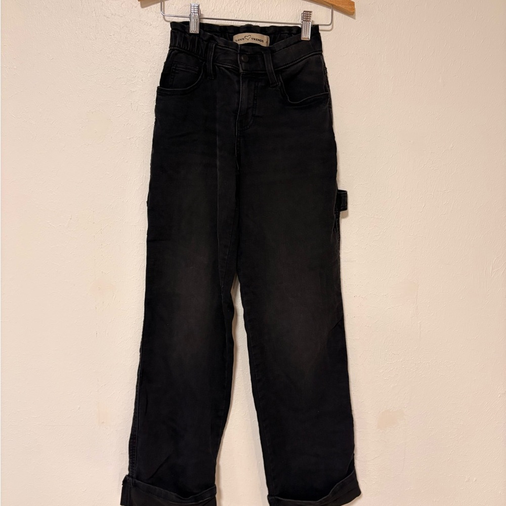 High-Rise Black Wide-Leg Pants